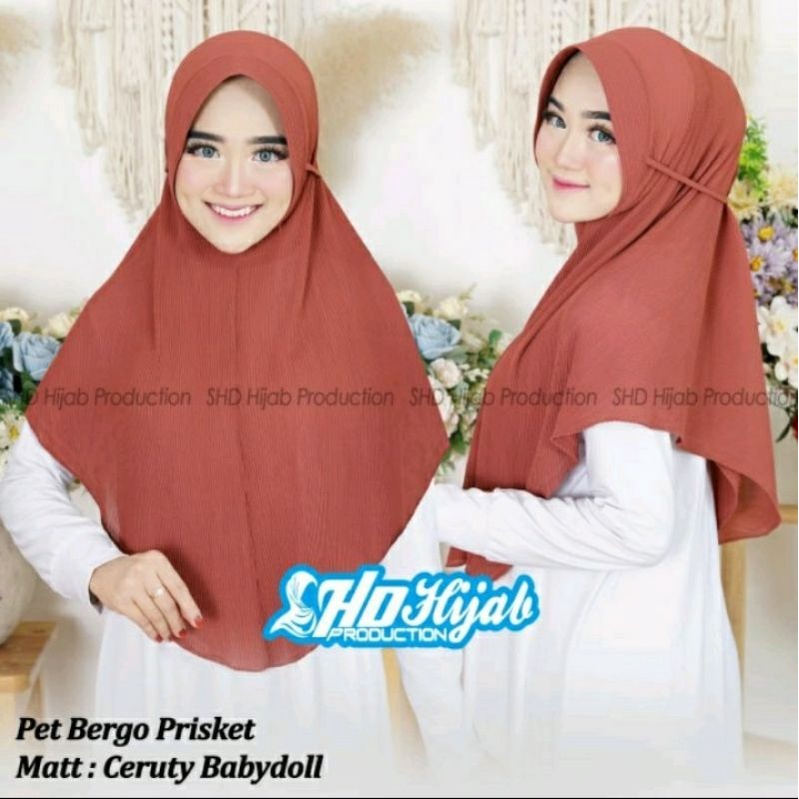 (ORIGINAL SHD 001) PAD BERGO PRISKET TALI ORI SHD HIJAB