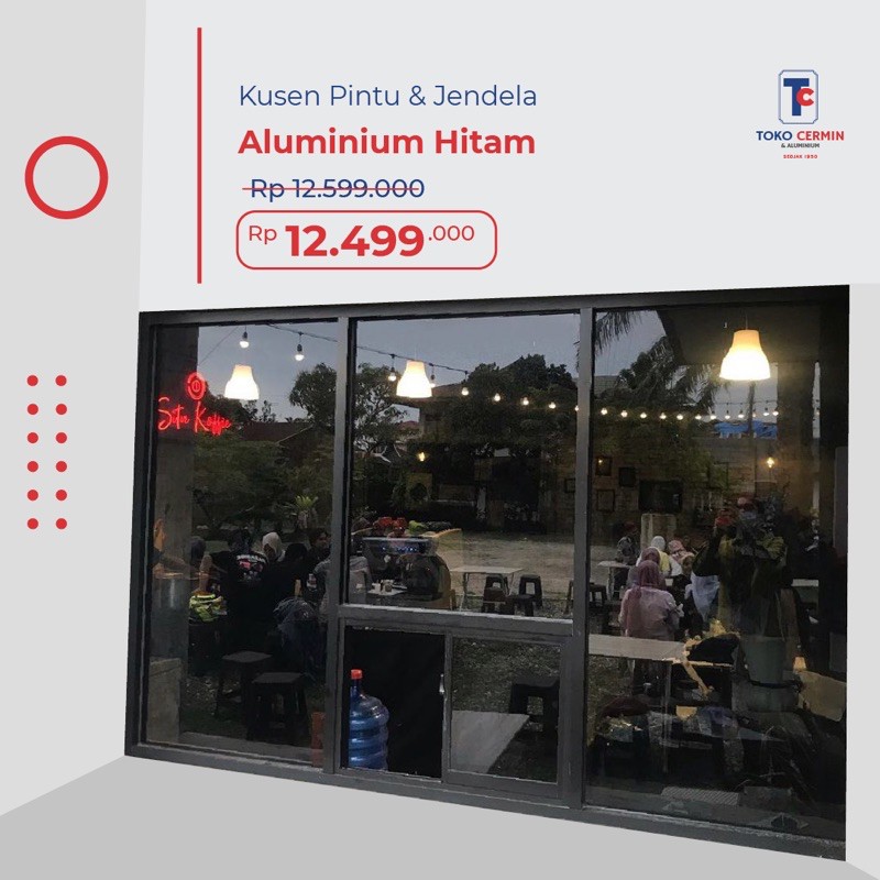 Kusen Pintu & Jendela Aluminium Hitam