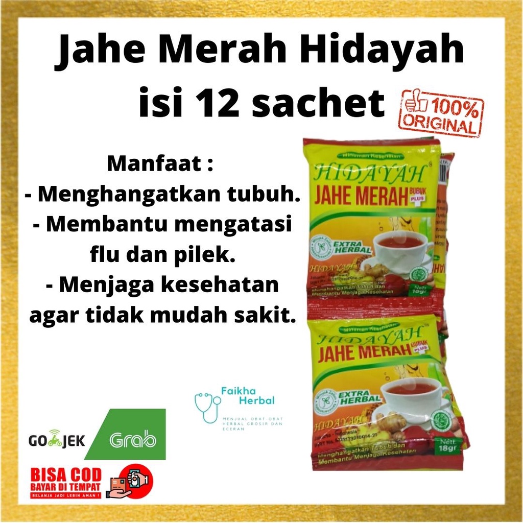

JAHE MERAH HIDAYAH PER RENCENG HERBAL PUSING DAN SAKIT KEPALA