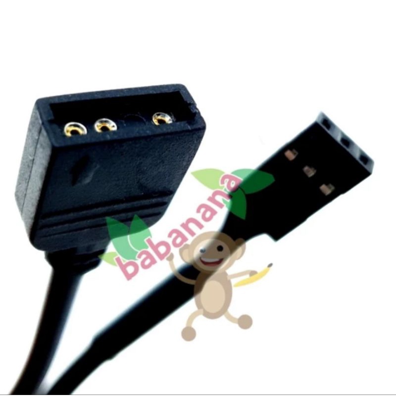 Kabel ARGB 5V 3 pin to vdg converter adapter cable rgb fan pc cooler