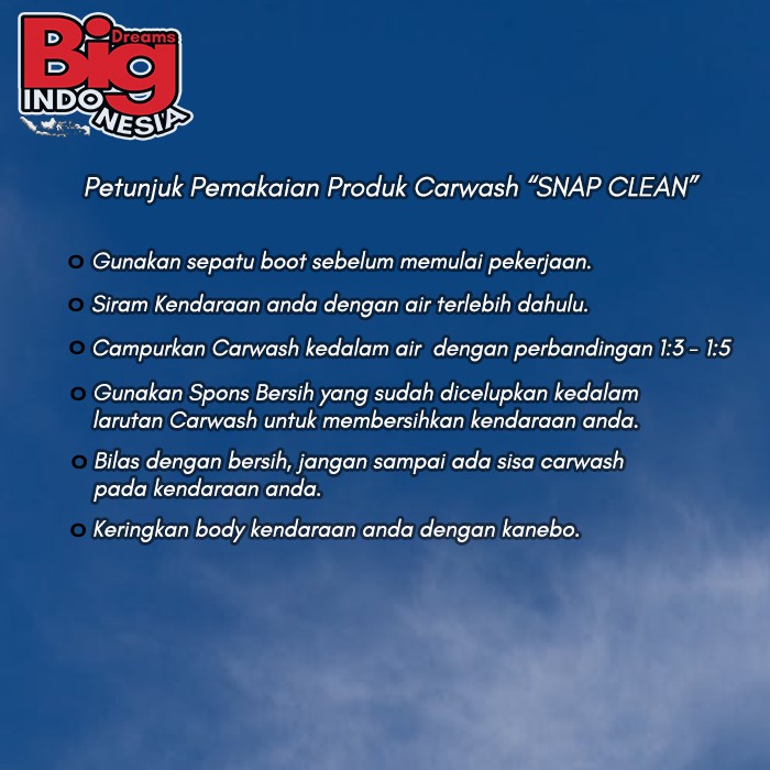 Sabun Cuci Mobil Motor Shampo Snap Clean 4 Liter