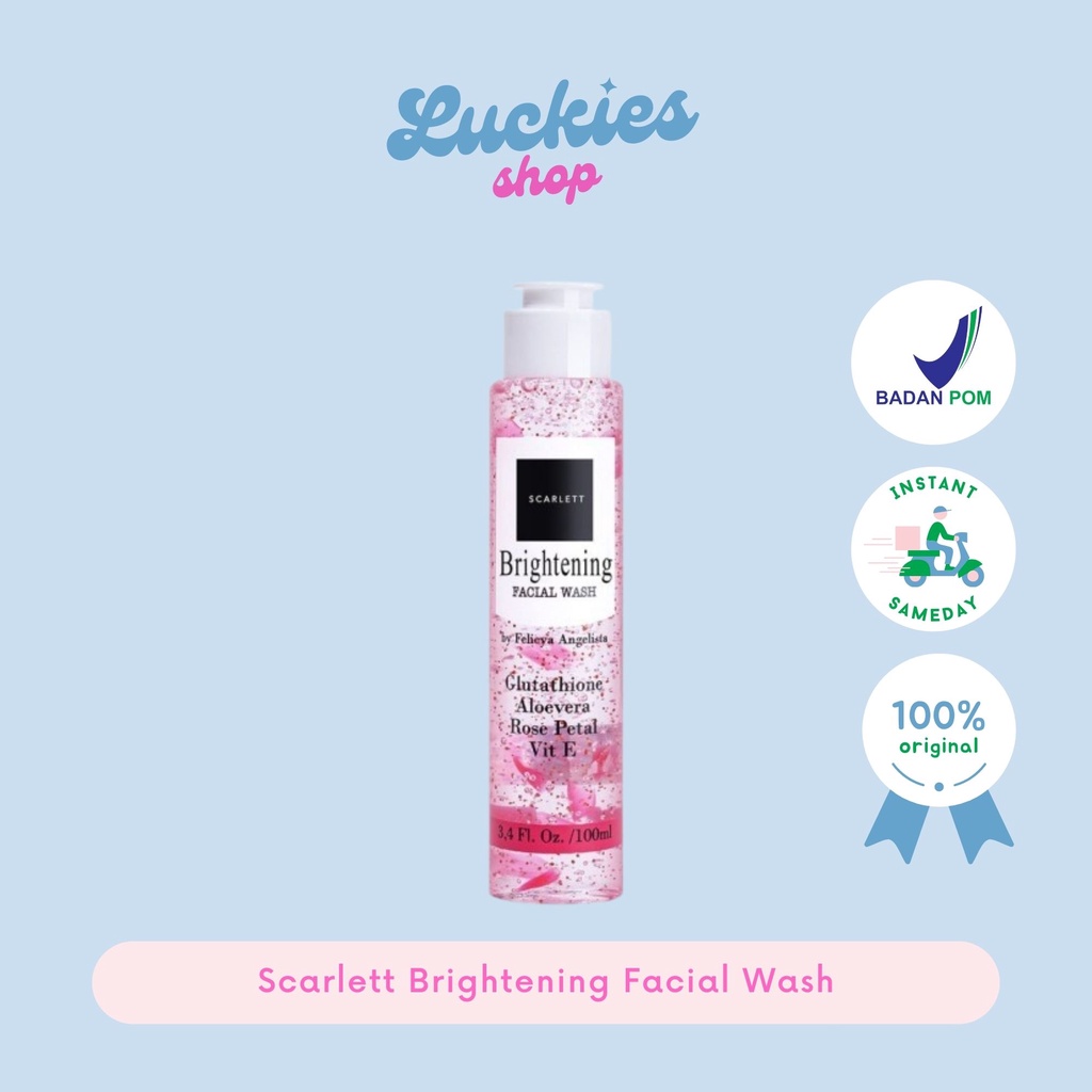 Scarlett Brightening Facial Wash Scarlett Sabun Wajah Scarlet Sabun Muka Sabun Cuci Muka Ori BPOM