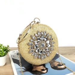 BQ 3517 CR 7804 GI 0096 RISCE TAS CLUTCH PESTA BULAT BERLIAN IMPORT WANITA CEWEK PEREMPUAN JAKARTA BATAM JT LT 2082 EL 5567