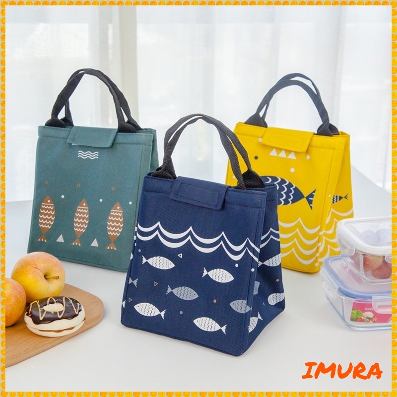 IMURA | Tas Bekal Lunch Bag Anak Insulator Motif Ikan Fish