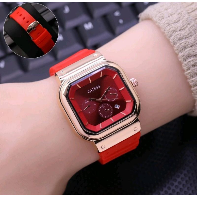 Terbaru! Jam Tangan Rubber Wanita Jam Tangan Terlaris Jam Tangan Wanita Tanggal Aktif