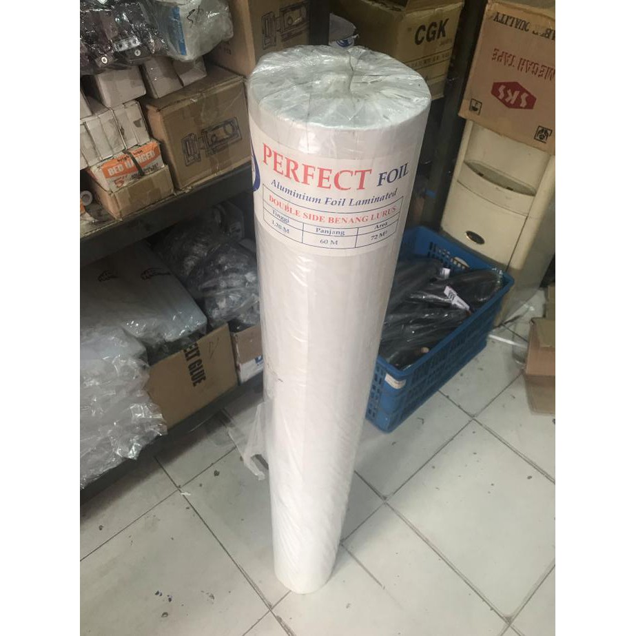 READY STOK ALUMINIUM FOIL DOUBLE KERTAS/ALUMINIUM FOIL ATAP/INSULASI ATAP/