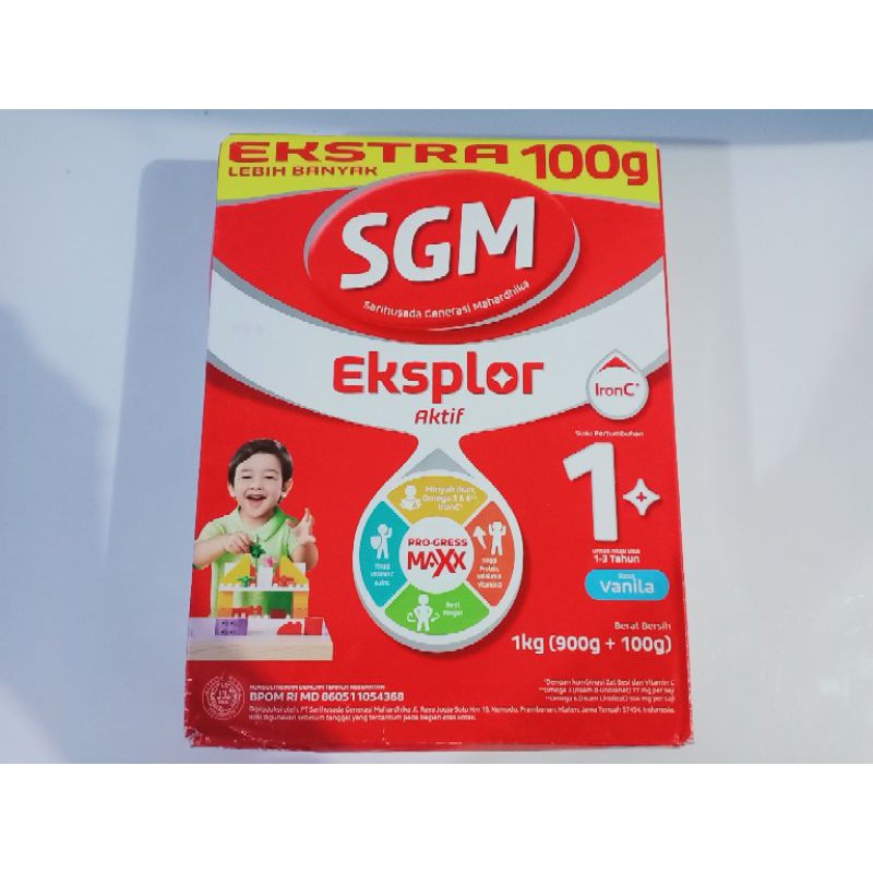 SGM 1+ Vanila kemasan 900 gr+ 100 gr