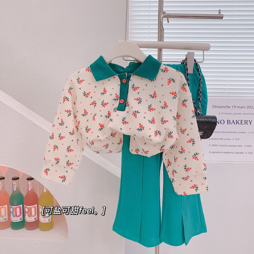 (LOLI-JKT) BS-310 SET ANAK CEWEK TOSCA SWEATER BAHAN SOFT SIZE 100-140