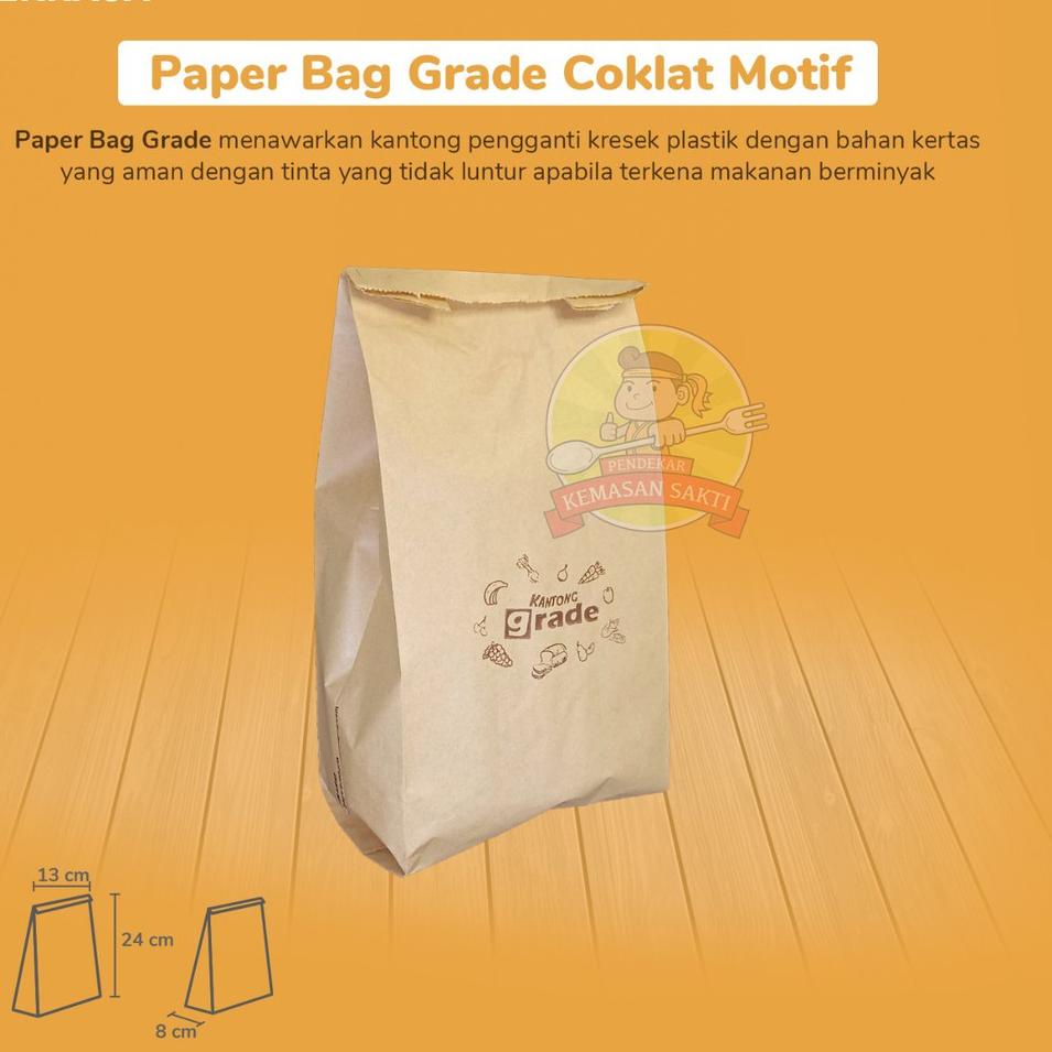 

(mpwz -103) (Isi 100) Paper Bag 13x8x24 Coklat Motif Polos / Kantong Kertas Coklat Motif Polos Murah Terlaris [wc -695]
