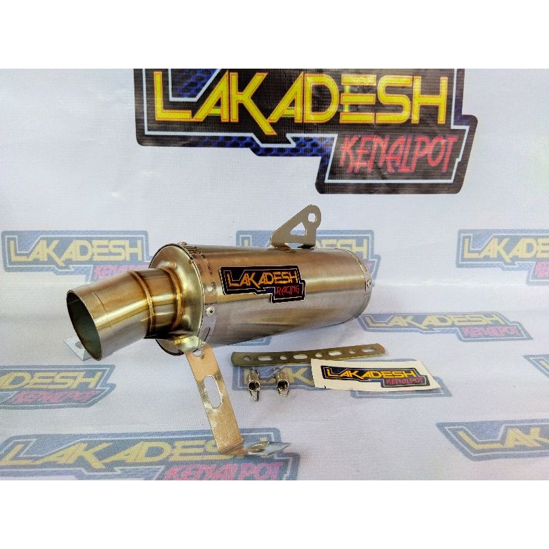 SILENCER (ONLY) KNALPOT LAKADESH RACING (INLET 38/50) BEAT MIO VARIO AEROX SCOOPY NMAX PCX ADV DLL