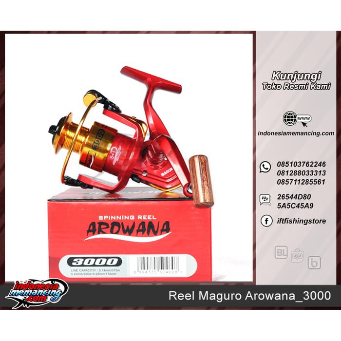 Terlaris Reel Pancing Spinning Maguro Arowana 3000