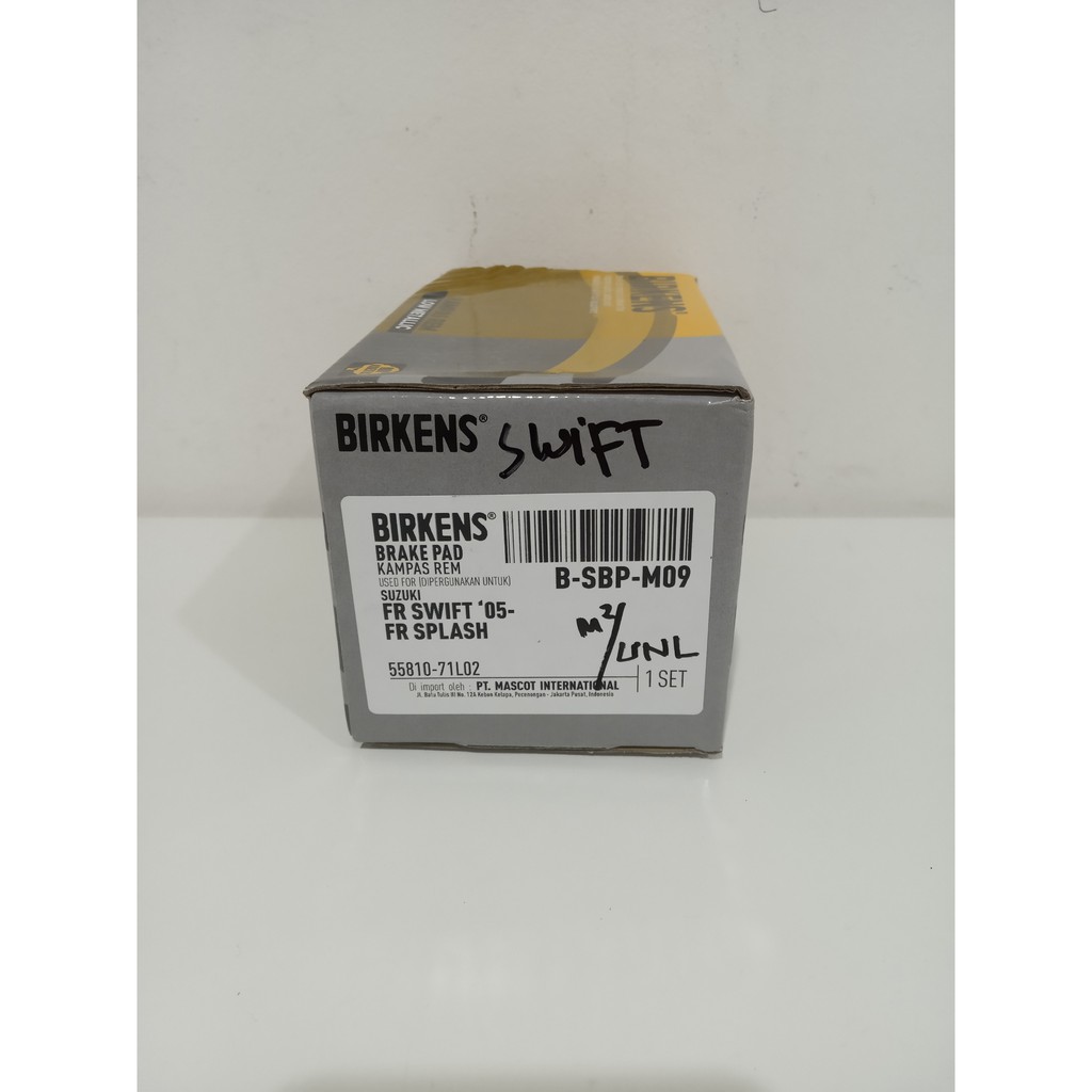 Brake Pad Kampas Rem depan Suzuki Swift 05- Splash FR B-SBP-M09 Birkens