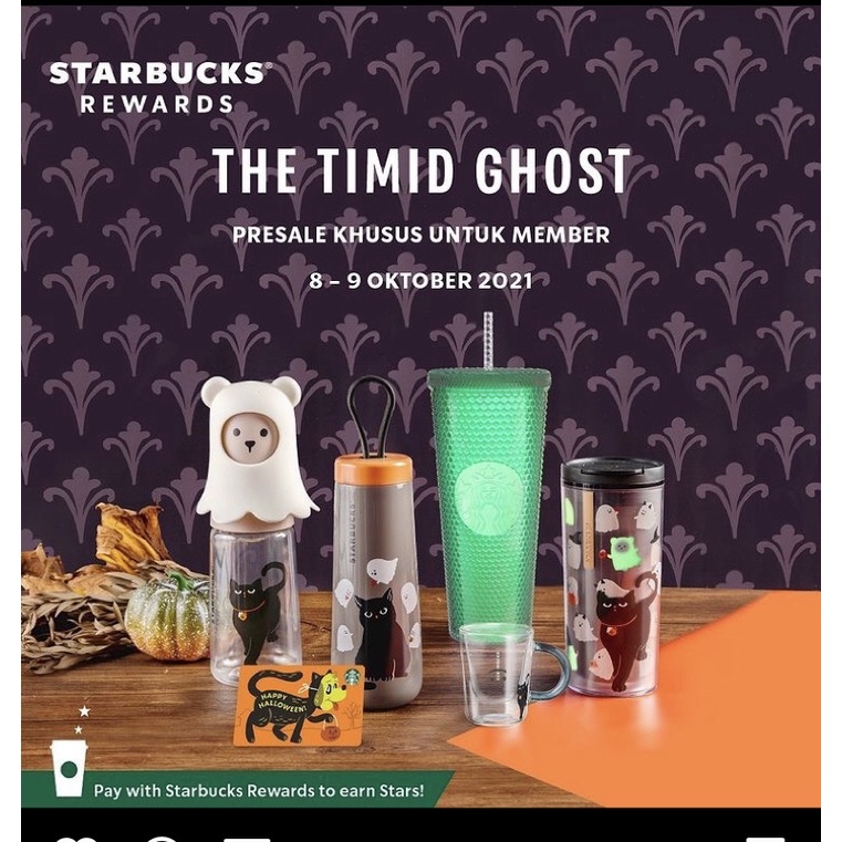 Tumbler Starbucks Helloween Glow in the dark