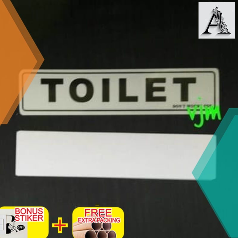 

Murah sign pvc toilet 45x195cm sign label acrylic sign board akrilik