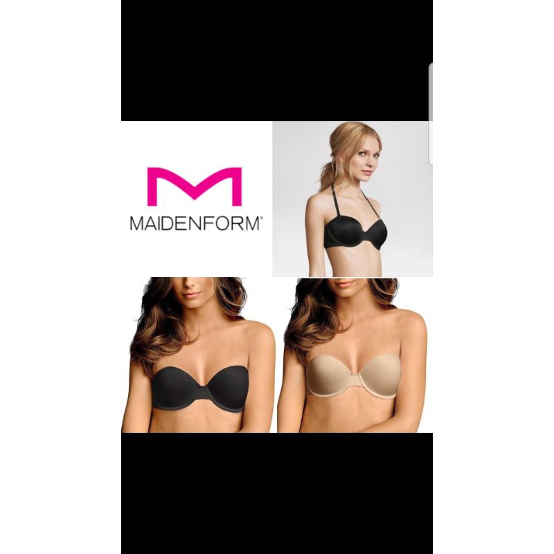Branded Original Maidenform Bra Underwear Lingerie Black (Sisa Export)