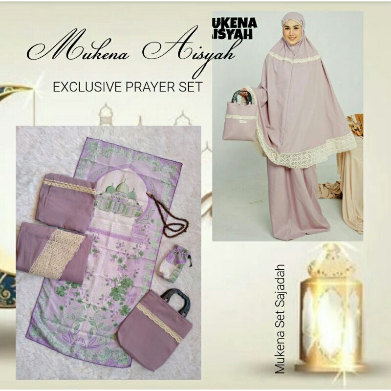 MUKENA TRAVELING SAJADAH PRINTING | SET MUKENA SAJADAH | SATU SET MUKENA DAN SAJADAH