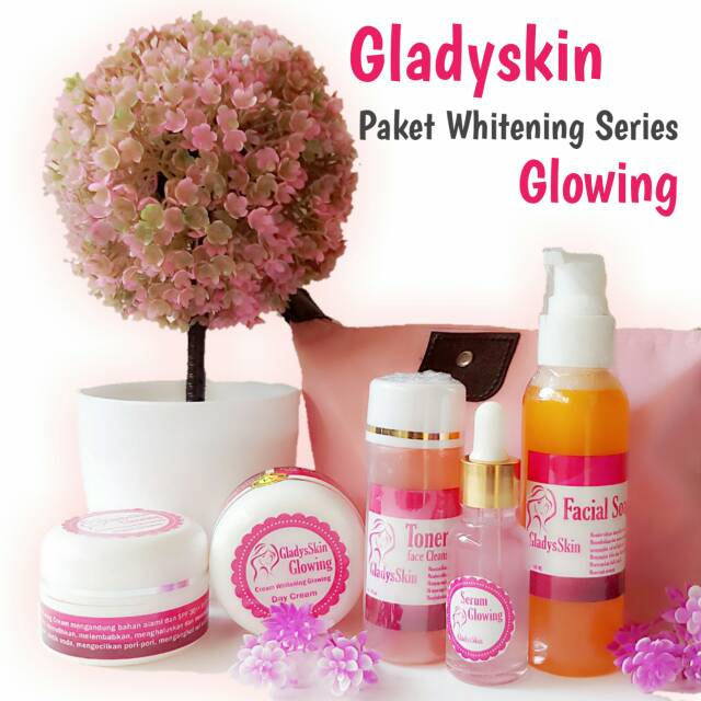 Gladyskin paket cream pemutih Glowing