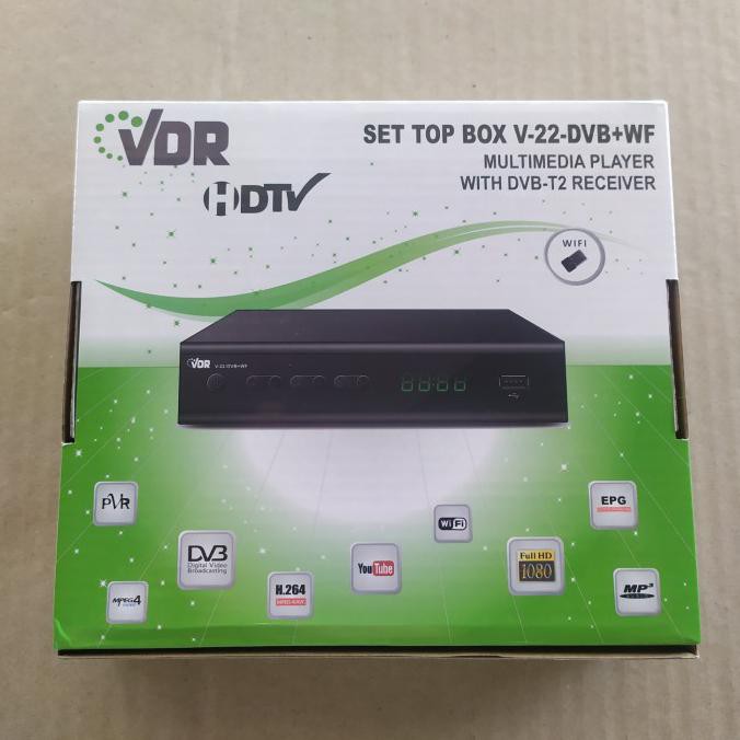 Set Top Box Vdr V-22-Dvb Hd Digital Antena Tv Receiver Wifi & Youtube Utamiseller973