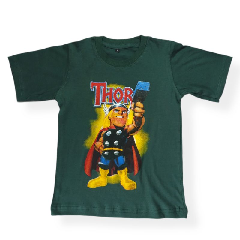 Kaos Anak Laki Laki Cowok Karakter Kartun Superhero Usia 3 Tahun -  9 Tahun