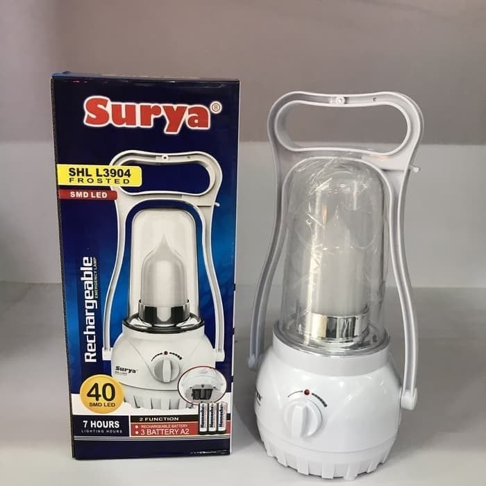 SURYA SHL L3904 Frosted Lampu Emergency Lamp Rechargeable