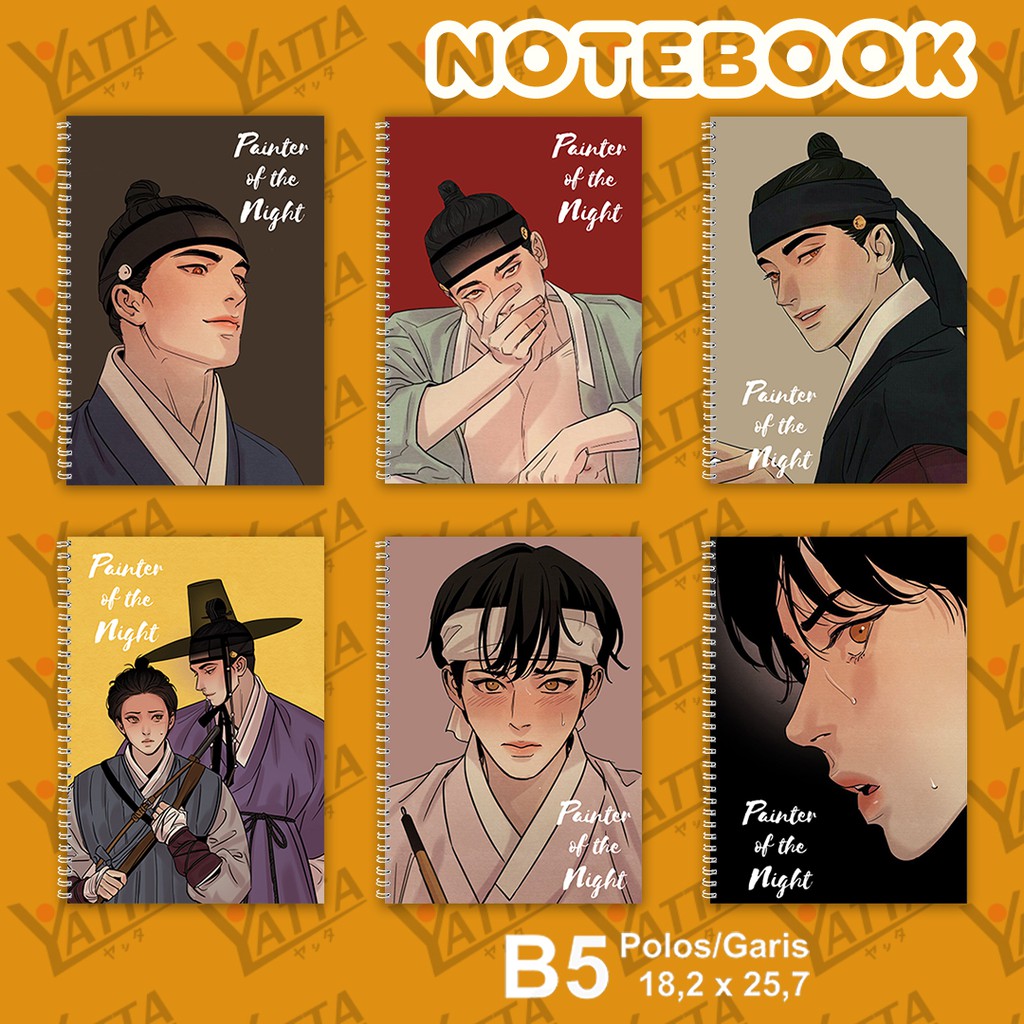 

Notebook Anime ukuran B5 18,2 x 25,7 cm Painter of the Night