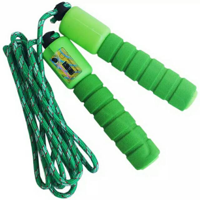 Skipping alat olahraga untuk menambbah tinggi badan / warm up / stok ready warna hijau