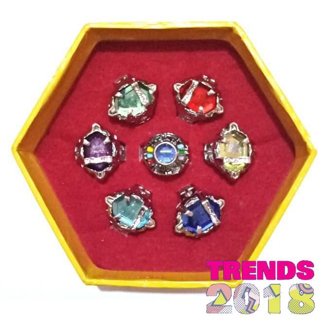 Promo Aksesoris Set cincin vongola 7 in 1 anime katekyo hitman reborn Murmer
