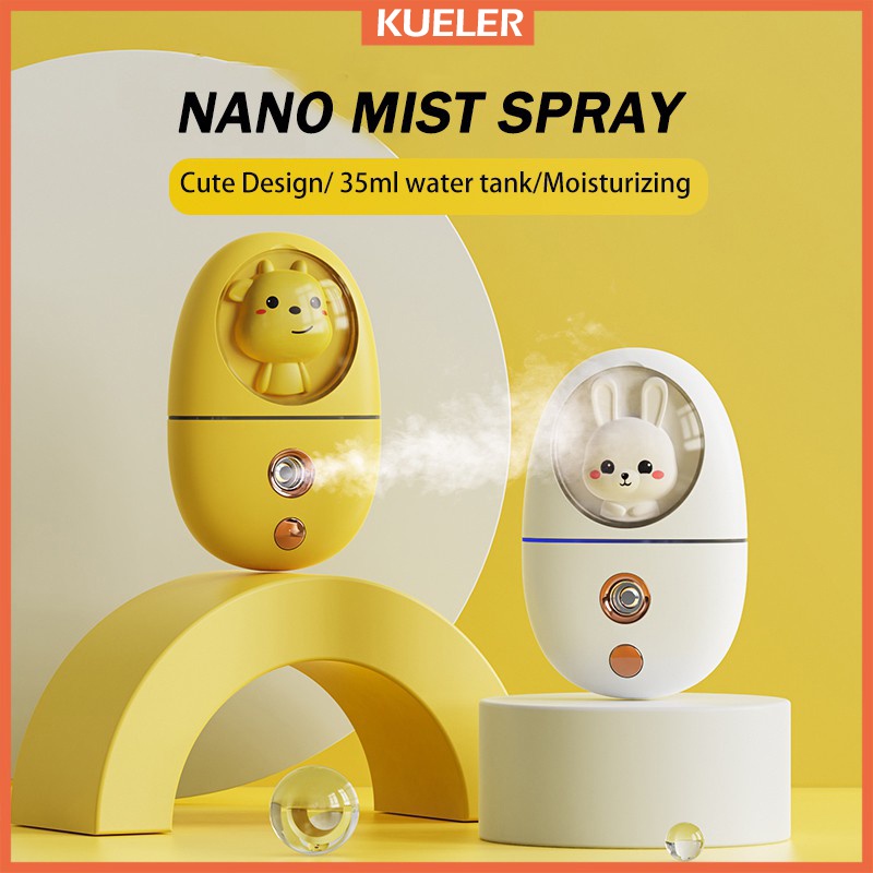 2022 Spray Humidifier Mini Portable Genggam Tangan Rechargeable Desain Hewan Peliharaan Lucu