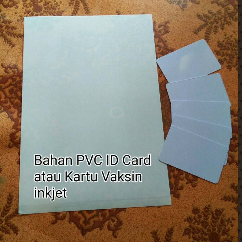Bahan PVC Id card atau kartu vaksin