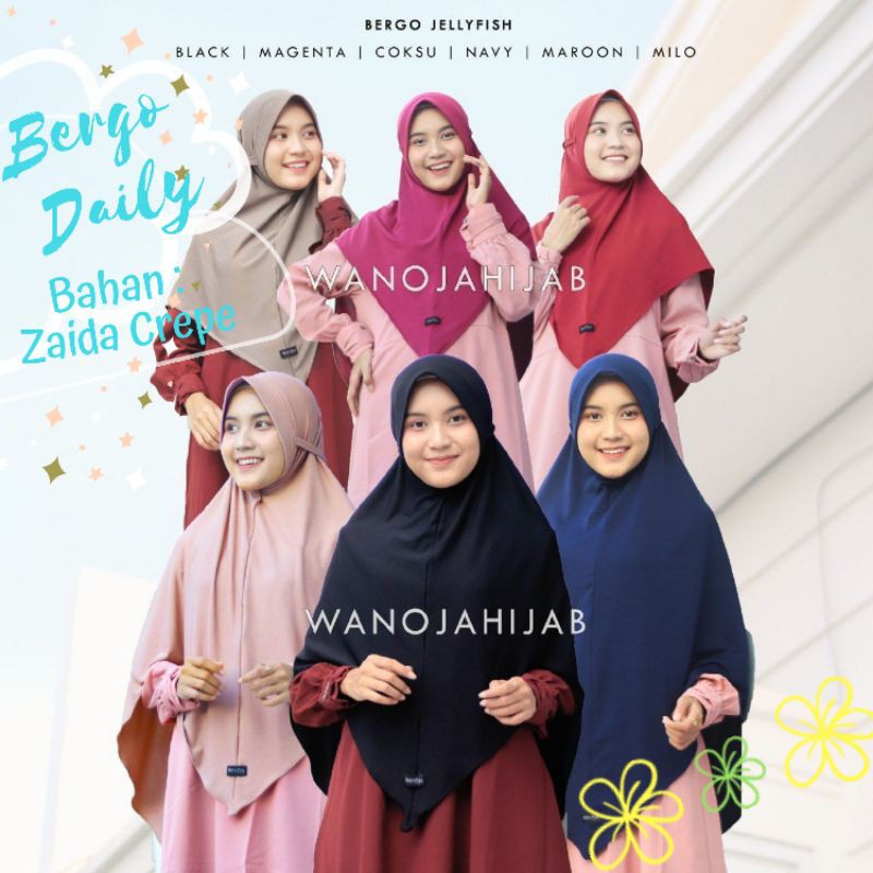 Bergo Daily Tali Jellyfish Wanoja Hijab