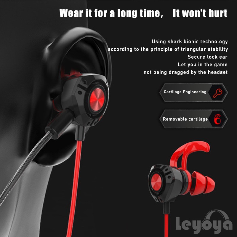 MAKASSAR: Leyoya G80 Headset Gaming Dynamic Noise Cancelling dengan Dual Mic Bass Earphone PUBG