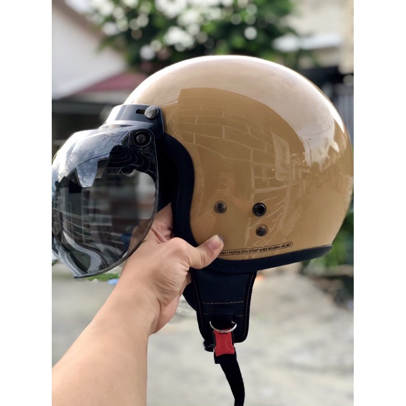 HELM BOGO DEWASA RETRO FULL LEHER SNI