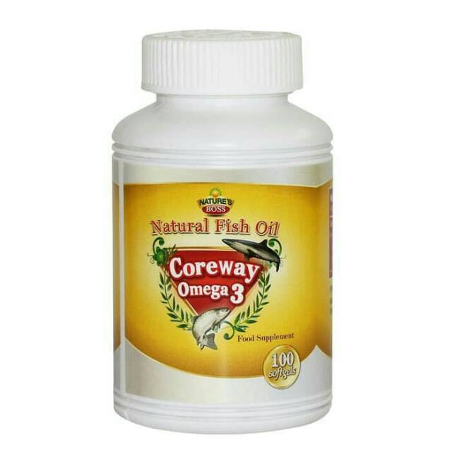 Natural Fish Oil Coreway Omega 3 Isi 100 Sofgel Indonesia