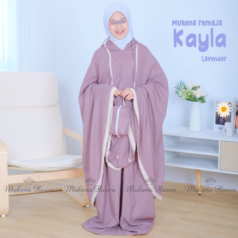 Mukena Remaja Tanggung Kayla 2in1 Resleting Dagu