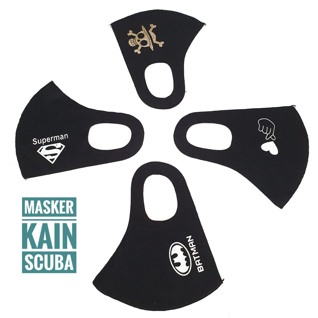 MASKER KAIN SCUBA PRINTING &amp; SABLON MSK.PRT01 MASKER KAIN PRINTING SABLON BISA DICUCI ULANG