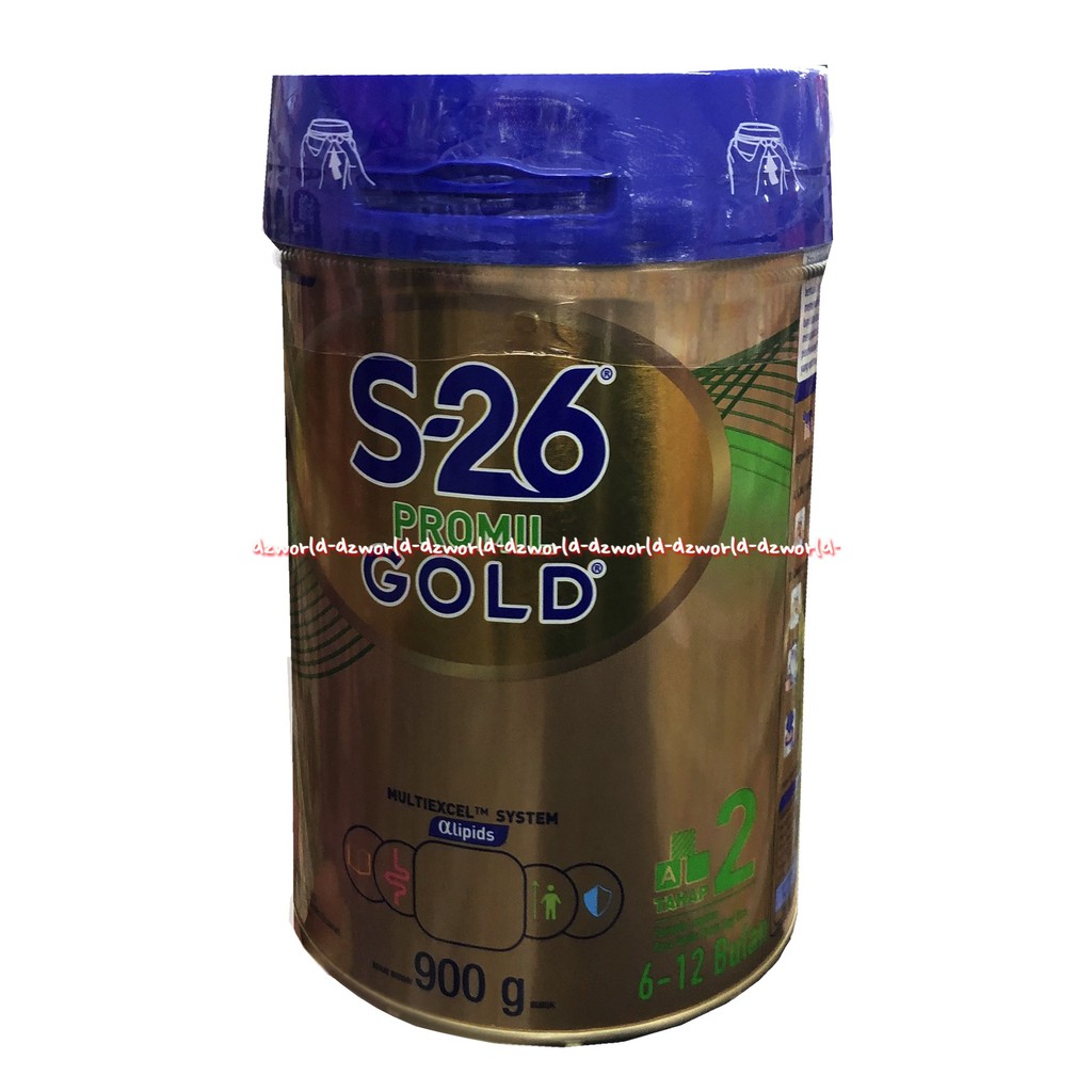 S-26 Promil Gold Tahap 2 Susu Formula 900gr Untuk usia Bayi 6-12 Bulan Kemasan Kaleng