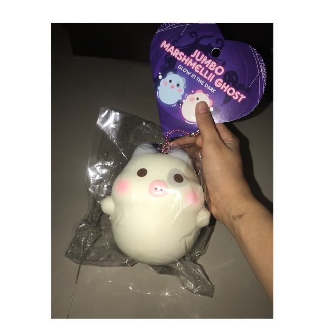 Jumbo marshmelli ghost glow in the dark(squishy licensed & original