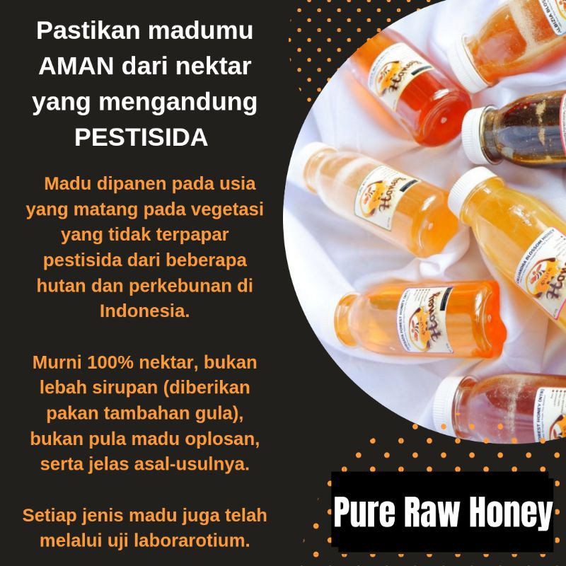 

1.250gram Raw Honey - Unprocessed Honey - Madu Murni Asli