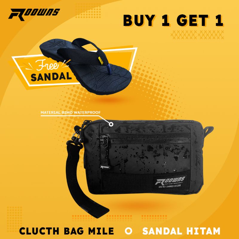 Hand Bag Slingbag Pria Waterproof Roowns Mile Free Sendal Gunung Jepit Mile