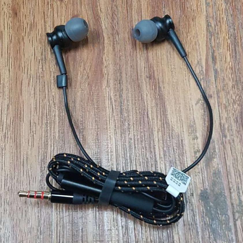 1More Earphone Dual Driver ANC 3.5mm dengan Mic - E1004 (Replika 1:1) - Black