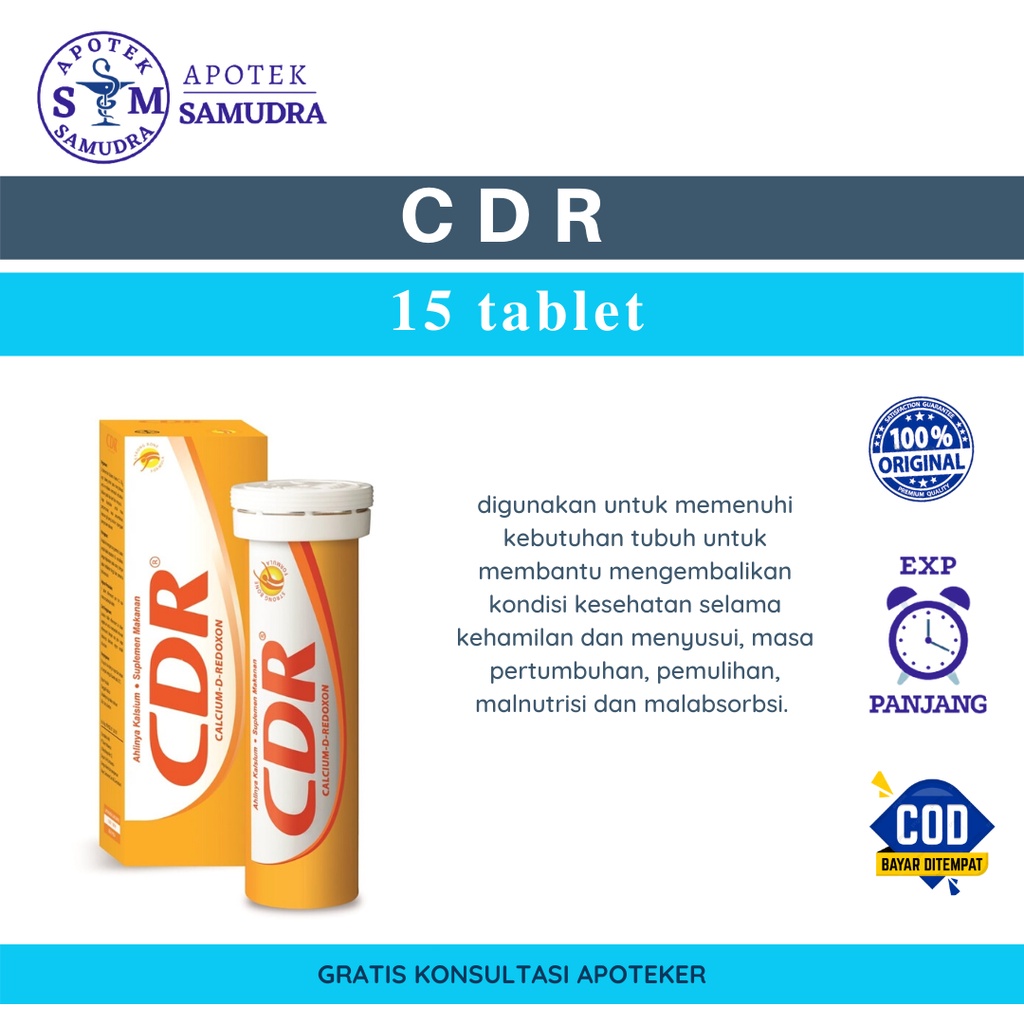 CDR (15 tablet) vitamin c vitamin d vitamin tulang vitamin gigi vitamin tulang ibu menyusui vitamin 
