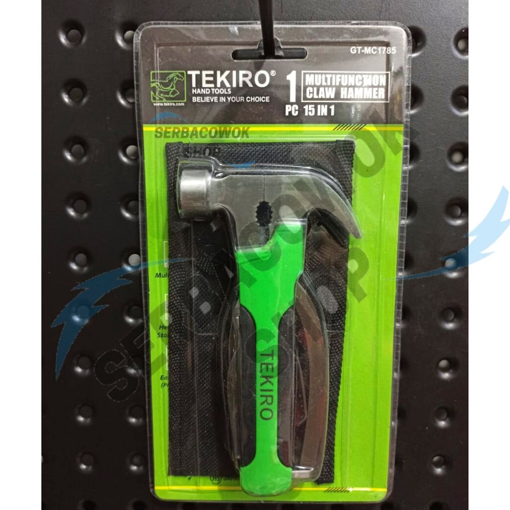 Tekiro Palu Kambing Lipat Multifunction Claw Hammer 15 in 1 Termurah Berkualitas