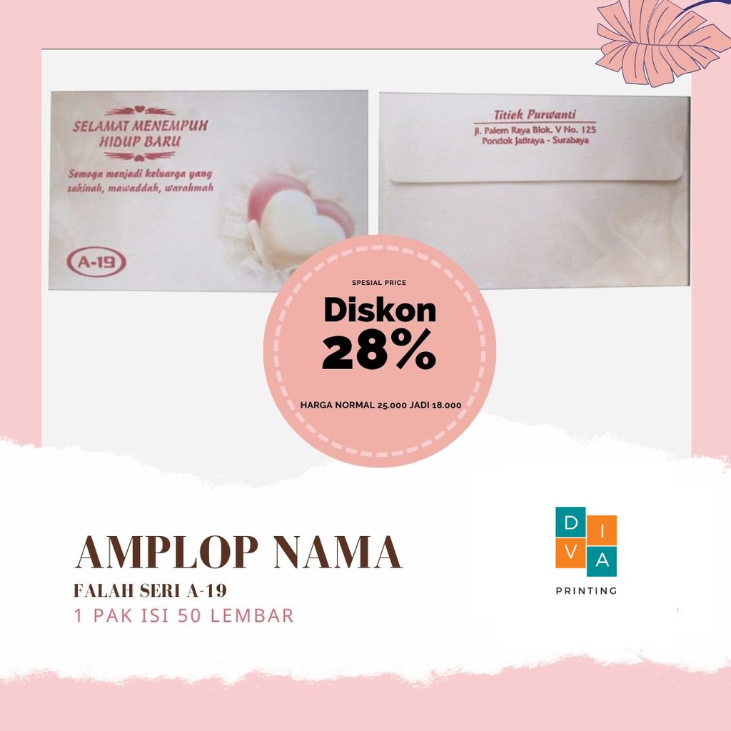 

AMPLOP NAMA | AMPLOP KONDANGAN | AMPLOP FALAH | SERI A-19 | GIFT ENVELOPE | ENVELOPE