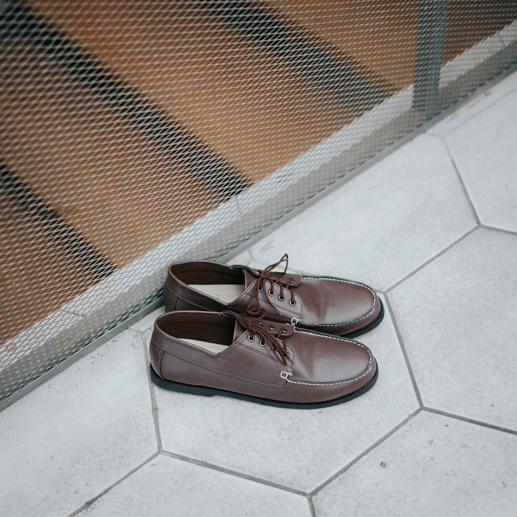 BENOA BROWN |FORIND x Footure| Sepatu Derby Santai Kasual Kerja Kantor Kuliah Pria/Cowok - Laces