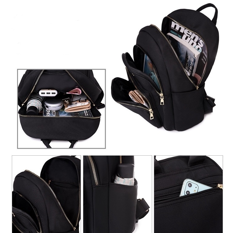 TAS RANSEL WANITA 3 RESLETING BACKPACK KOREA HITAM MINABA TA325B5 IMPORT BATAM KERJA SEKOLAH PREMIUM