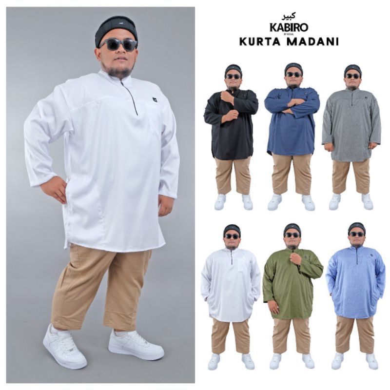 KURTA MADANI KABIRO LENGAN 7/8 4XL-6XL ROSAL KOKO BIG SIZE COD