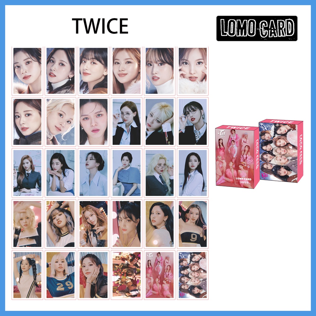 30pcs Kartu LOMO Foto Kpop TWICE Straykids TXT ENHYPEN Postcard