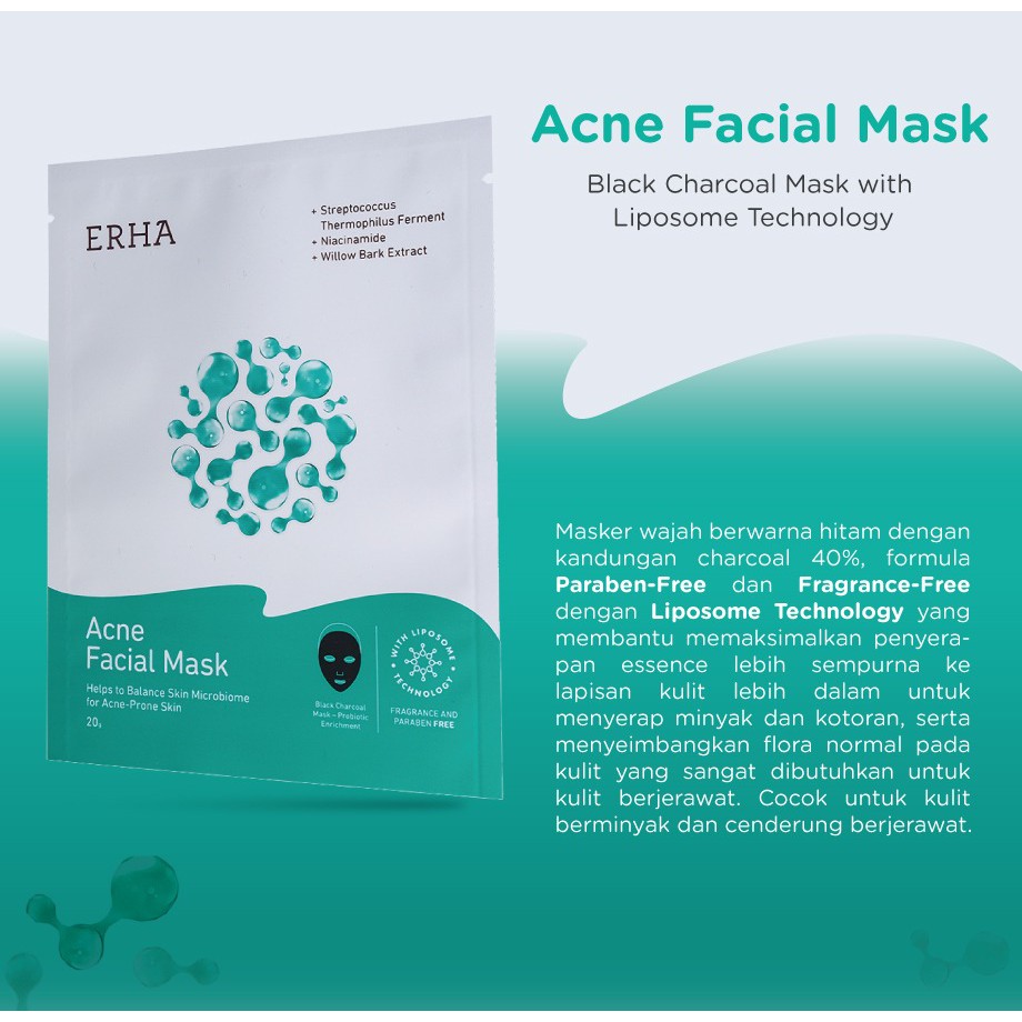 ERHA ACNE FACIAL MASK ORIGINAL/ MASKER ERHA UNTUK WAJAH BERJERAWAT