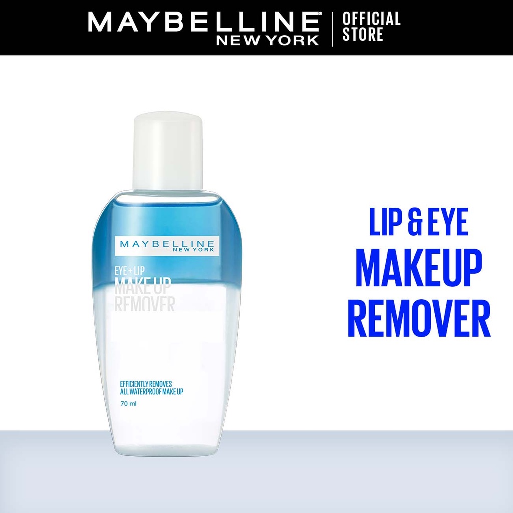 Maybelline Lip & Eye Makeup Remover - 70 ml (Dengan Formula Lembut Untuk Make Up Waterproof)