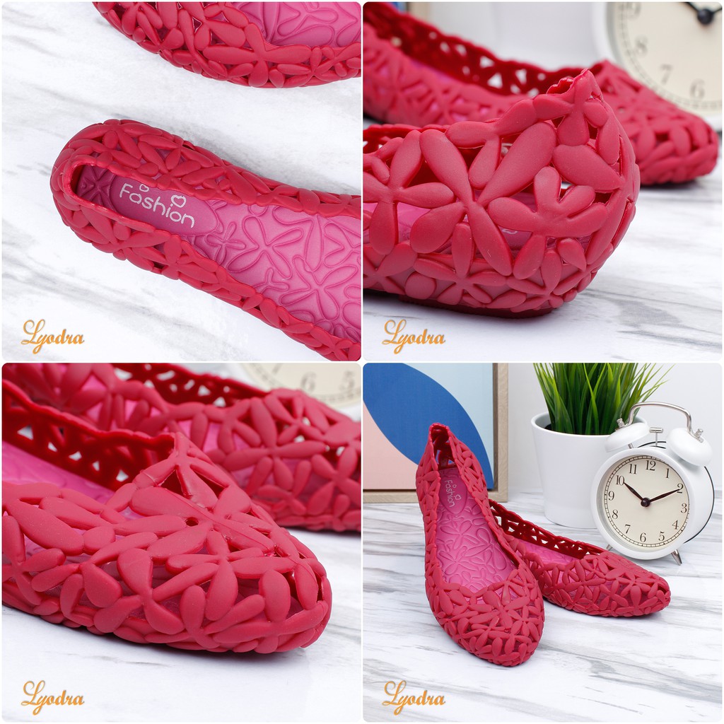 Lyodra Ingrid Flat Jelly Shoes Import LDR901 Real Pict